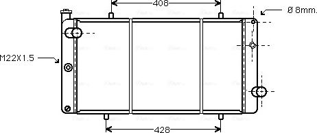 Ava Quality Cooling PEA2079 - Радиатор, охлаждане на двигателя vvparts.bg