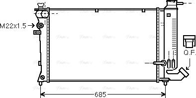 Ava Quality Cooling PEA2142 - Радиатор, охлаждане на двигателя vvparts.bg