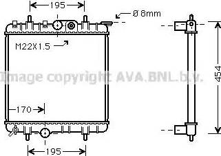 Ava Quality Cooling PEA2188 - Радиатор, охлаждане на двигателя vvparts.bg