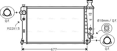 Ava Quality Cooling PEA2135 - Радиатор, охлаждане на двигателя vvparts.bg