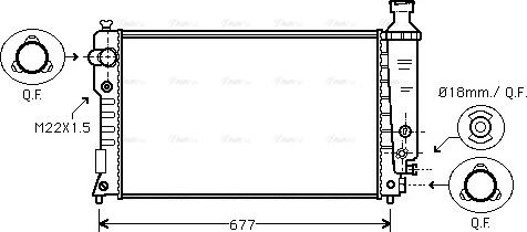 Ava Quality Cooling PEA2125 - Радиатор, охлаждане на двигателя vvparts.bg