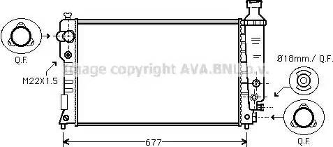 Ava Quality Cooling PEA2127 - Радиатор, охлаждане на двигателя vvparts.bg