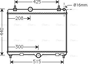 Ava Quality Cooling PEA2358 - Радиатор, охлаждане на двигателя vvparts.bg