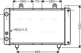 Ava Quality Cooling PEA2319 - Радиатор, охлаждане на двигателя vvparts.bg