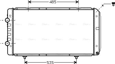 Ava Quality Cooling PEA2268 - Радиатор, охлаждане на двигателя vvparts.bg