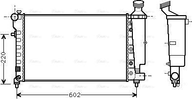 Ava Quality Cooling PEA2262 - Радиатор, охлаждане на двигателя vvparts.bg