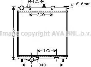 Ava Quality Cooling PEA2288 - Радиатор, охлаждане на двигателя vvparts.bg