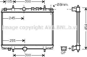 Ava Quality Cooling PEA2234 - Радиатор, охлаждане на двигателя vvparts.bg