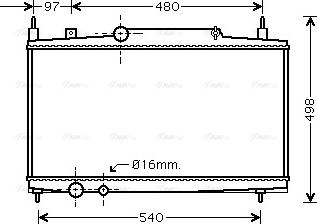 Ava Quality Cooling PEA2230 - Радиатор, охлаждане на двигателя vvparts.bg