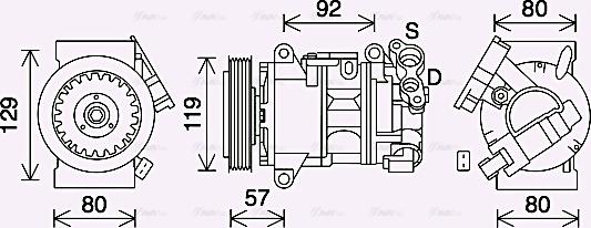 Ava Quality Cooling PEAK408 - Компресор, климатизация vvparts.bg