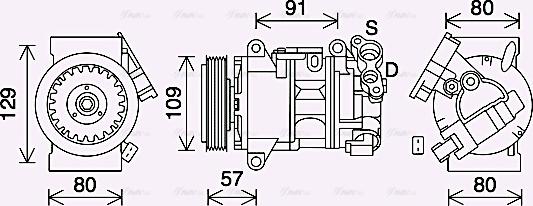 Ava Quality Cooling PEAK407 - Компресор, климатизация vvparts.bg