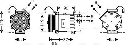 Ava Quality Cooling PEAK036 - Компресор, климатизация vvparts.bg