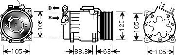 Ava Quality Cooling PEAK306 - Компресор, климатизация vvparts.bg