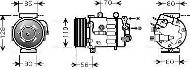 Ava Quality Cooling PEAK322 - Компресор, климатизация vvparts.bg