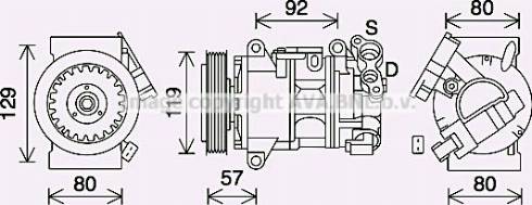 Ava Quality Cooling PEK408 - Компресор, климатизация vvparts.bg