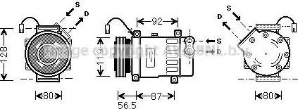 Ava Quality Cooling PE K036 - Компресор, климатизация vvparts.bg