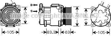 Ava Quality Cooling PE K306 - Компресор, климатизация vvparts.bg