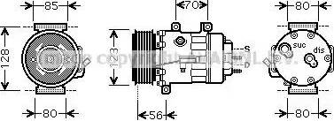 Ava Quality Cooling PE K307 - Компресор, климатизация vvparts.bg