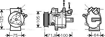 Ava Quality Cooling PE K317 - Компресор, климатизация vvparts.bg