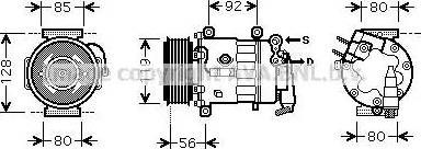 Ava Quality Cooling PE K329 - Компресор, климатизация vvparts.bg