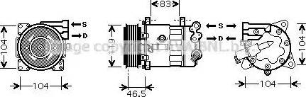 Ava Quality Cooling PE K325 - Компресор, климатизация vvparts.bg