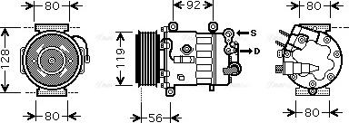 Ava Quality Cooling PE K320 - Компресор, климатизация vvparts.bg