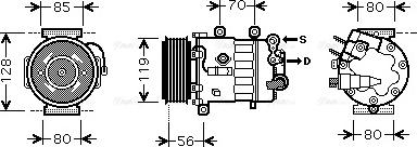 Ava Quality Cooling PE K322 - Компресор, климатизация vvparts.bg