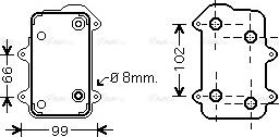 Ava Quality Cooling PR 3063 - Маслен радиатор, двигателно масло vvparts.bg