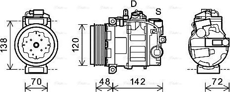 Ava Quality Cooling PRAK064 - Компресор, климатизация vvparts.bg