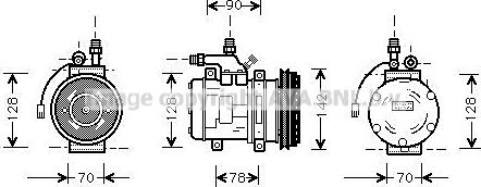 Ava Quality Cooling PRK095 - Компресор, климатизация vvparts.bg