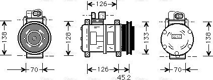 Ava Quality Cooling PR K035 - Компресор, климатизация vvparts.bg