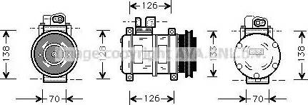 Ava Quality Cooling PR K031 - Компресор, климатизация vvparts.bg