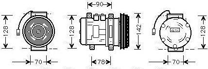 Ava Quality Cooling PR K029 - Компресор, климатизация vvparts.bg