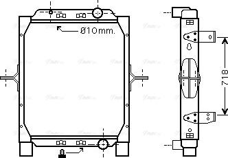 Ava Quality Cooling RE 2057 - Радиатор, охлаждане на двигателя vvparts.bg