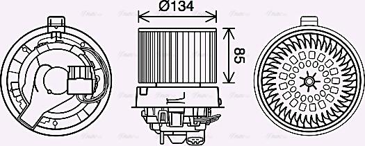 Ava Quality Cooling RT8635 - Вентилатор вътрешно пространство vvparts.bg