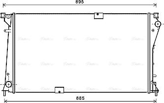 Ava Quality Cooling RT2490 - Радиатор, охлаждане на двигателя vvparts.bg