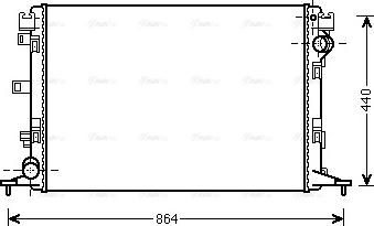 Ava Quality Cooling RT 2420 - Радиатор, охлаждане на двигателя vvparts.bg