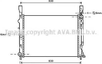 Ava Quality Cooling RT 2472 - Радиатор, охлаждане на двигателя vvparts.bg