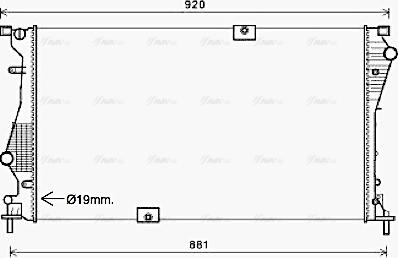 Ava Quality Cooling RT2601 - Радиатор, охлаждане на двигателя vvparts.bg