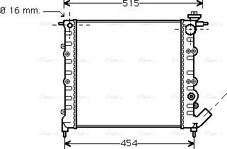 Ava Quality Cooling RT 2041 - Радиатор, охлаждане на двигателя vvparts.bg