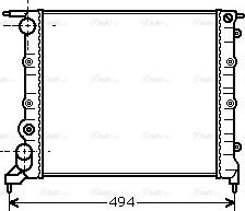 Ava Quality Cooling RT 2042 - Радиатор, охлаждане на двигателя vvparts.bg