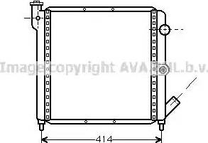 Ava Quality Cooling RT 2063 - Радиатор, охлаждане на двигателя vvparts.bg