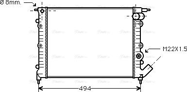 Ava Quality Cooling RT 2132 - Радиатор, охлаждане на двигателя vvparts.bg