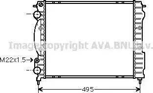 Ava Quality Cooling RT 2129 - Радиатор, охлаждане на двигателя vvparts.bg