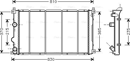 Ava Quality Cooling RT 2361 - Радиатор, охлаждане на двигателя vvparts.bg