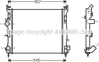 Ava Quality Cooling RT 2362 - Радиатор, охлаждане на двигателя vvparts.bg