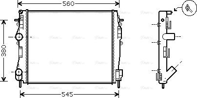 Ava Quality Cooling RT 2309 - Радиатор, охлаждане на двигателя vvparts.bg