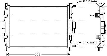 Ava Quality Cooling RT 2307 - Радиатор, охлаждане на двигателя vvparts.bg