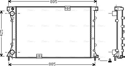 Ava Quality Cooling RT 2313 - Радиатор, охлаждане на двигателя vvparts.bg