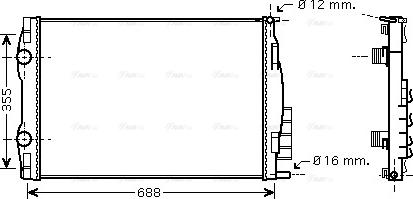 Ava Quality Cooling RT 2387 - Радиатор, охлаждане на двигателя vvparts.bg